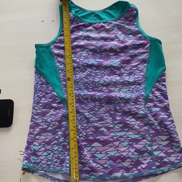 LL Bean Green & Purple Workout Tank - Picture 4 of 7